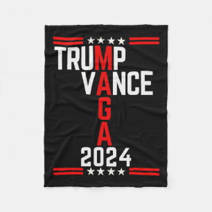 Cobertor De Velo Clique em Trump Vance 2024 Retro Stripe Trump Jd V