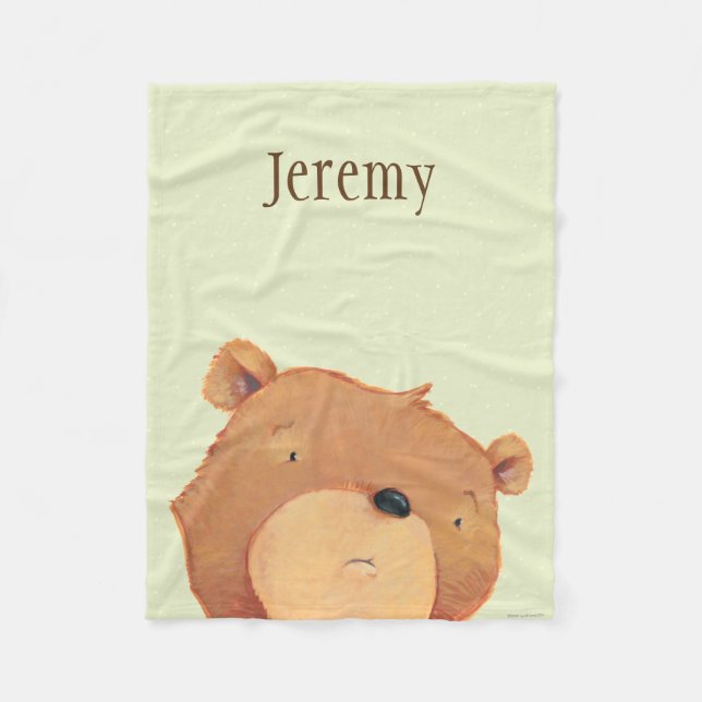 Cobertor De Velo Close up do urso de Brown grande (Frente)