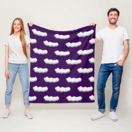 Cobertor De Velo clouds Fleece Blanket