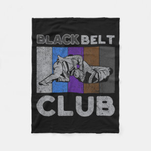 Cobertor De Velo Clube de Faixa Preta Vintage BJJ Jiu Jitsu Brasile