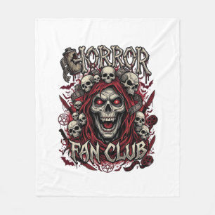 Cobertor De Velo Clube de Fãs de Terror Halloween Crânio Gritante C