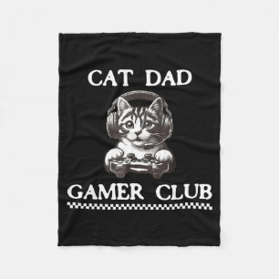 Cobertor De Velo Clube de Pai de Gato Gamer Engraçado Amante de Gat