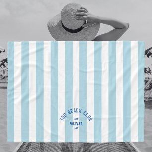 Cobertor De Velo Clube de Praia Crest Blue Cabana Stripe Monograma