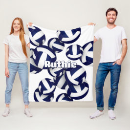 Cobertor De Velo clube de voleibol azul marinho colorido decote de 