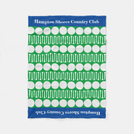 Cobertor De Velo Clube do Campo Golf Cart Blue/Green Fleece Blanket
