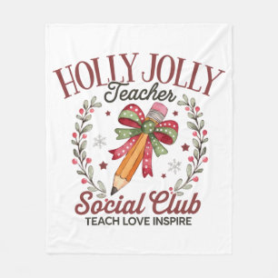 Cobertor De Velo Clube Social de Professores Holly Jolly Ensine Amo