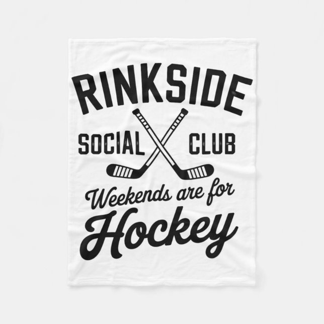 Cobertor De Velo Clube Social Rinkside Vibes Retro de Hóquei no Gel (Frente)