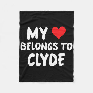 Cobertor De Velo Clyde - Meu Coração Pertence a Clyde - Amor 