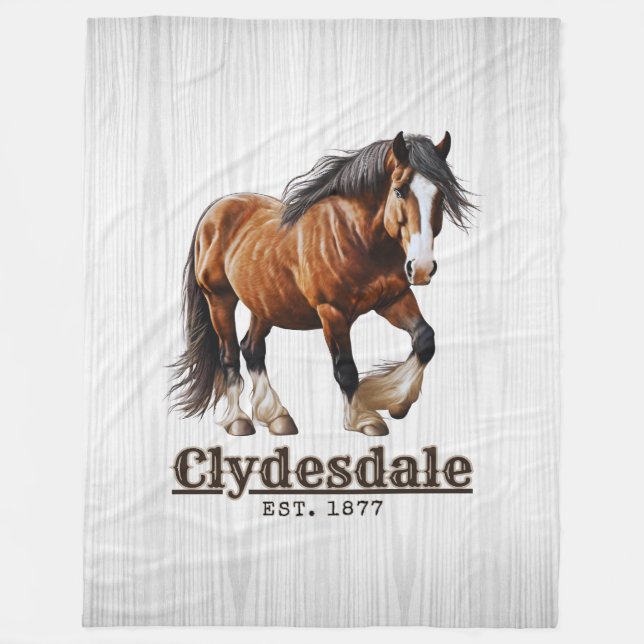 Cobertor De Velo Clydesdale Horse Blanket (Frente)