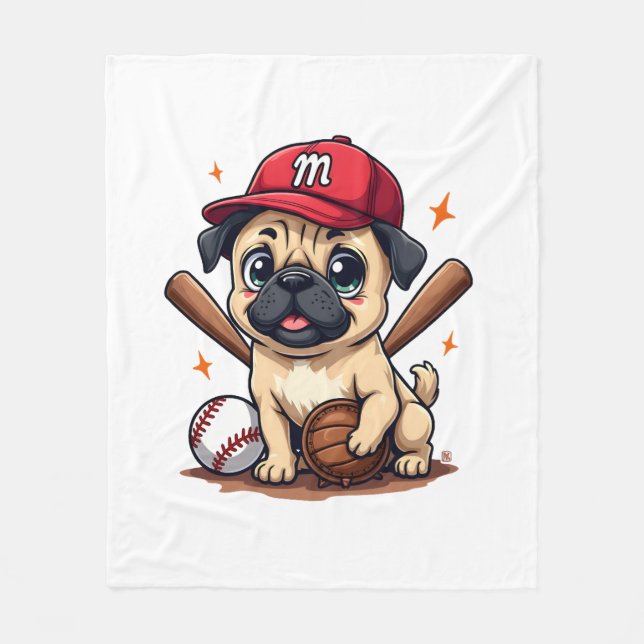 Cobertor De Velo Coach Pug Dog Lover Pug Mãe (Frente)
