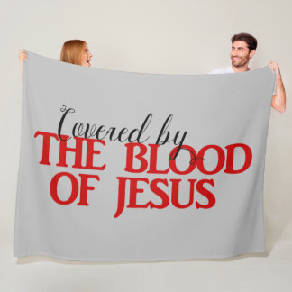 Cobertor De Velo COBERTA POR SANGUE DE JESUS Christian Fleece Blank