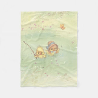 Cobertor De Velo Cobertorzinho Vintage Duckies para bebê