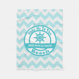 Cobertor De Velo Cobertura azul personalizada da praia