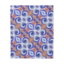 Cobertura azul requintado do velo do design das