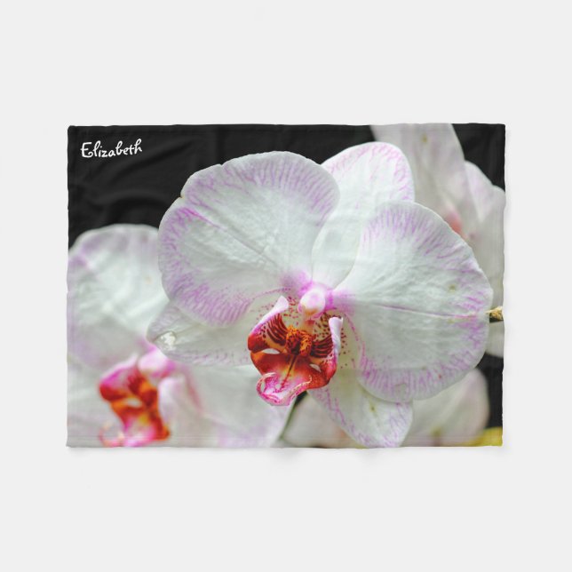 Cobertor De Velo Cobertura bonita da orquídea (Frente (Horizontal))