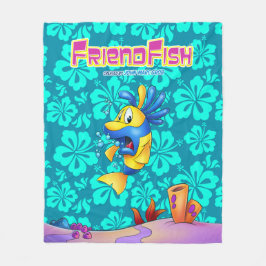 Cobertor De Velo Cobertura bonito do velo dos peixes dos desenhos