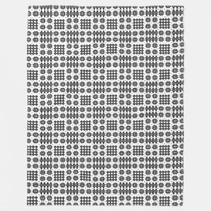 Cobertor De Velo Cobertura branca do velo do preto do teste padrão