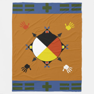 Cobertor De Velo Cobertura Cherokee do velo de quatro sentidos