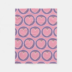 Cobertor De Velo Cobertura cor-de-rosa roxa bonito do velo do teste