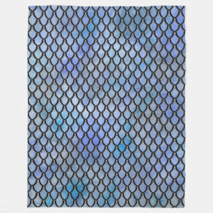 Cobertor De Velo Cobertura da escala do dragão do preto azul