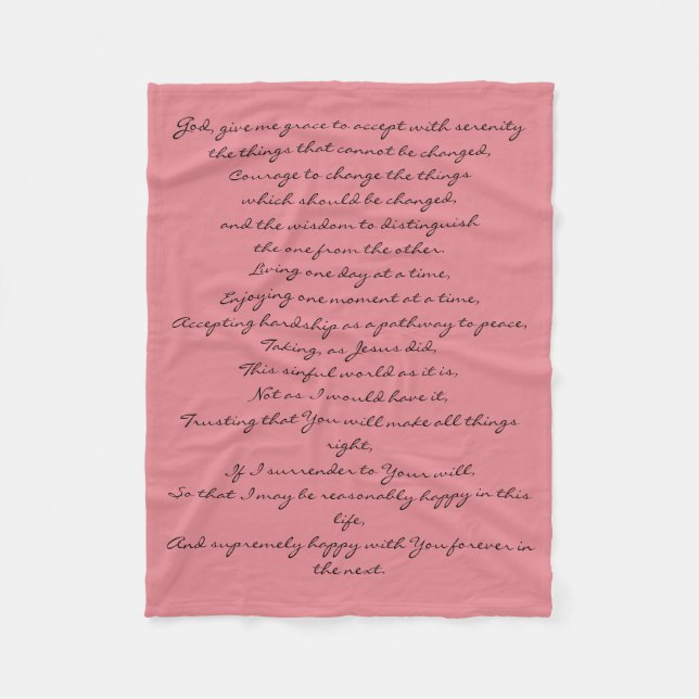 Cobertor De Velo Cobertura da oração da serenidade (Frente)