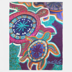 Cobertor De Velo cobertura da tartaruga 60x80 com arte do aborígene