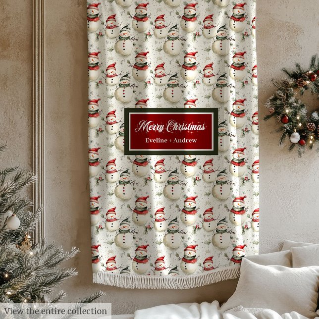 Cobertor De Velo Cobertura de aquarela encantadora com vermelho e v (Charming watercolor blanket with red and green)