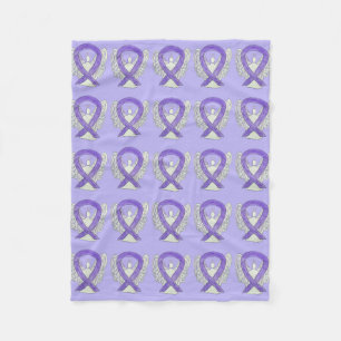 Cobertor De Velo Cobertura de Fita de Aviso do Cancer de Lavanda