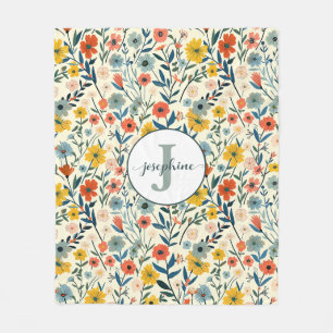 Cobertor De Velo Cobertura de Flor Botânica do Boho Personalizado