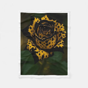 Cobertor De Velo Cobertura de Flores Rosa com Estampa de Leopardo