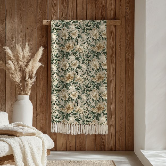 Cobertor De Velo Cobertura de Folhagem Verde Lux Botânico Estilo Ho (Greenery Foliage Blanket Lux Botanical Home Style)