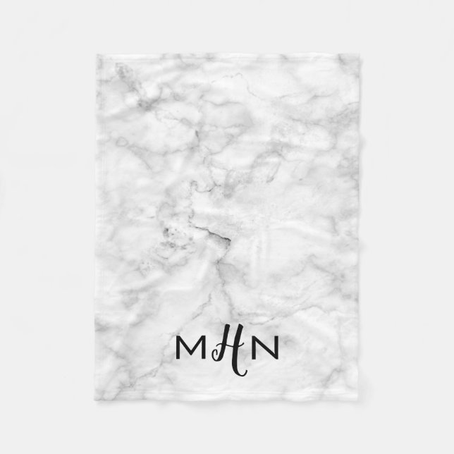 Cobertor De Velo Cobertura DE MÁRMORE do monograma (Frente)