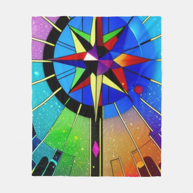 Cobertor De Velo Cobertura de Travesseiro decorativo de Compass Vib (Frente)