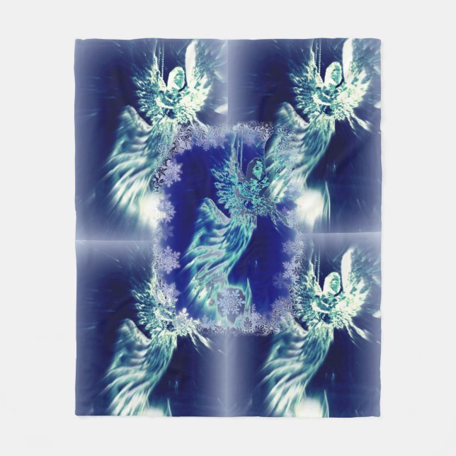 Cobertor De Velo Cobertura do anjo azul, consolando a versão II do (Frente)