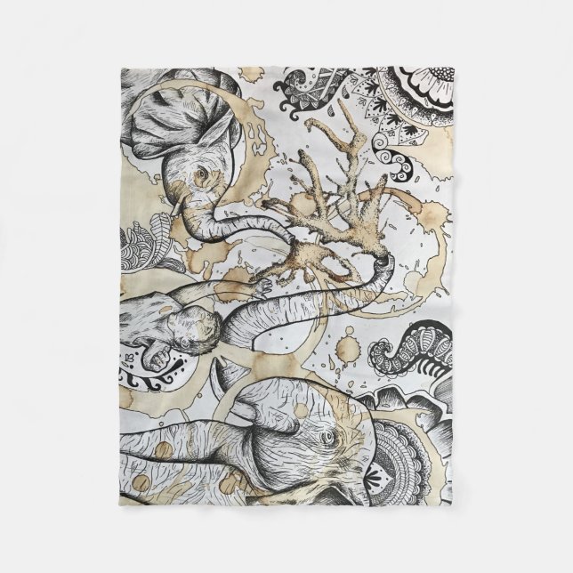 Cobertor De Velo Cobertura do elefante (Frente)