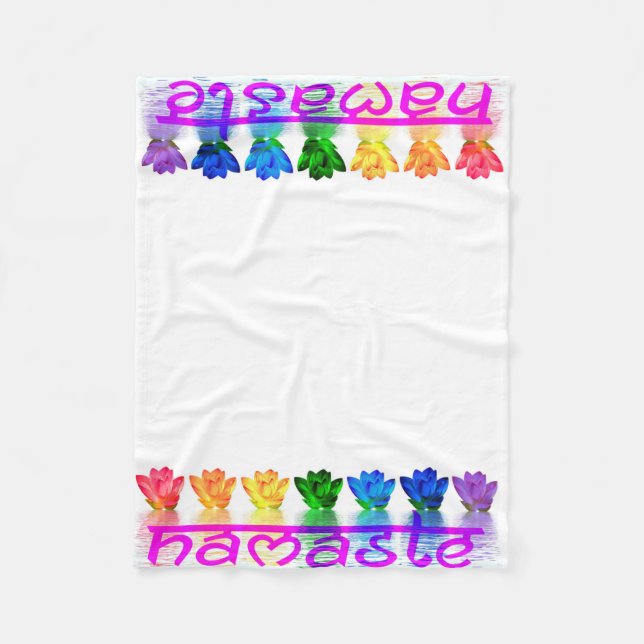 Cobertor De Velo Cobertura do lance do velo da ioga de Namaste (Frente)