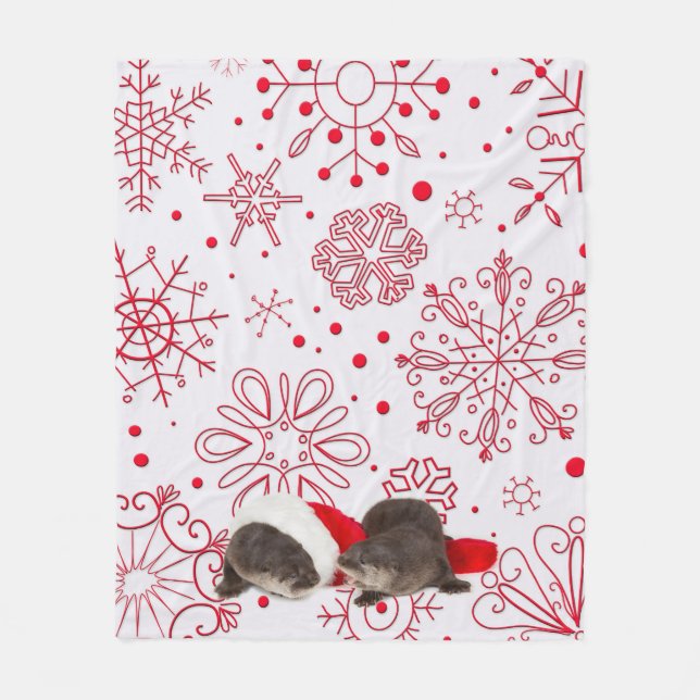 Cobertor De Velo Cobertura do velo da lontra do Natal, meio (Frente)