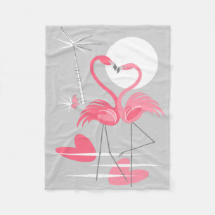 Cobertor De Velo Cobertura do velo do amor do flamingo