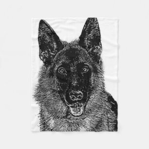 Cobertor De Velo Cobertura do velo do cão de german shepherd