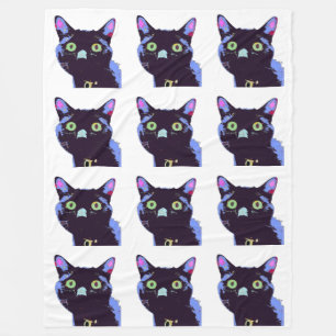 Cobertor De Velo Cobertura do velo do gato preto