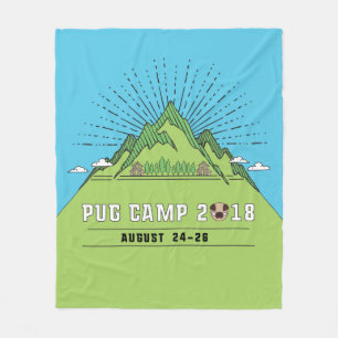 Cobertor De Velo Cobertura do velo do Pug Camp2018