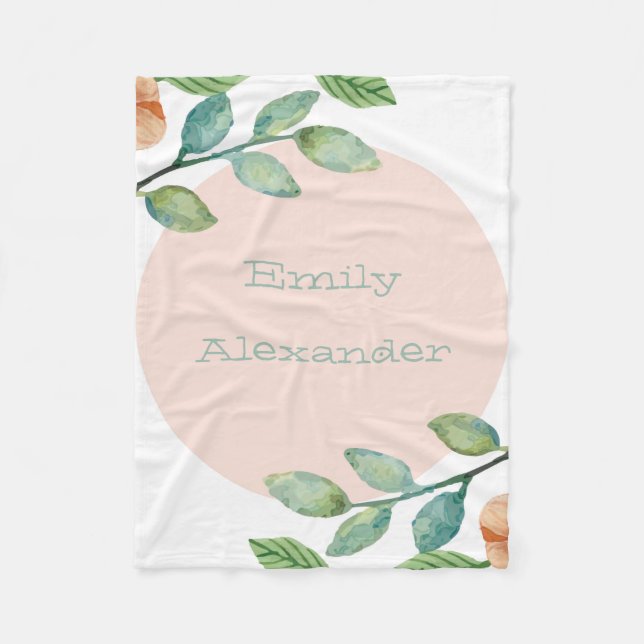 Cobertor De Velo Cobertura Floral de Folha de Água (Frente)