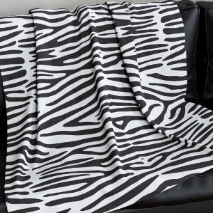 Cobertor De Velo Cobertura para Impressão de Zebra Negra e Branca