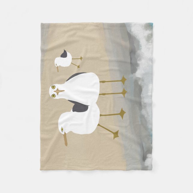 Cobertor De Velo Cobertura parva do velo das gaivotas (Frente)