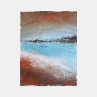 Cobertor De Velo Cobertura pequena do velo do abstrato de turquesa