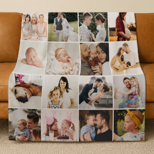 Cobertor De Velo Cobertura personalizada de colagem de 20 fotos