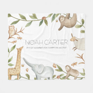 Cobertor De Velo Cobertura personalizada de safari para crianças