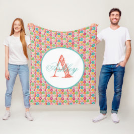 Cobertor De Velo Cobertura personalizada de velo rosquinha monogram