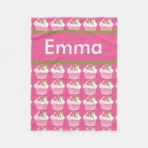 Cobertor De Velo Cobertura personalizada do cupcake de Emma