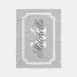 Cobertor De Velo Cobertura personalizada do velo do monograma do